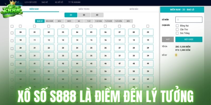 Xổ số S888 là điểm đến lý tưởng
